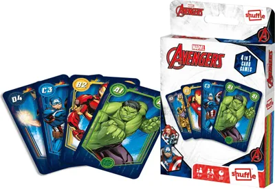 Produktbild von Das Spiel „Avengers Shuffle 4-in-1“