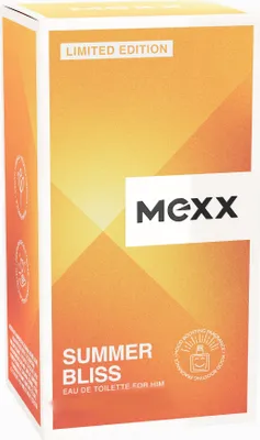 A product box for Mexx Summer Bliss Eau de Toilette for Him.