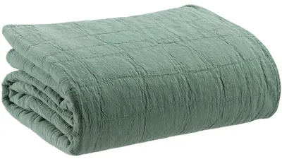 Produktbild von Recycling-Decke Titou, graugrün, 140 x 200 cm – sde   ld