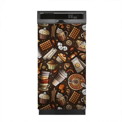 Produktbild von Aufkleber sticker 45x80 cm Dekorative folie Spülmaschine - Kaffee Cafe Tee