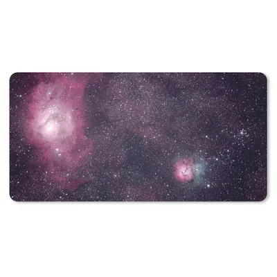 Produktbild von MuchoWow® Schreibtischunterlage Universum - Sterne - Rosa - Jungen - Mädchen - Kinder 80x40 cm - XXL Mauspad - Gaming Mauspad