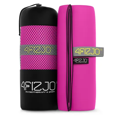 Produktbild von 4FIZJO Mikrofaser Sport- und Reisehandtuch 180 x 100 cm, schnelltrocknend, leicht und kompakt, rosa