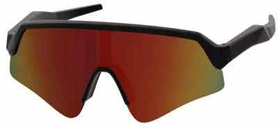 Produktbild von Shield Sonnenbrille Uni – Sportliche Visor Sonnenbrille mit großem Glas Rot-Schwarz