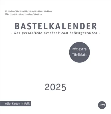 Produktbild von Premium-Bastelkalender weiß groß 2025