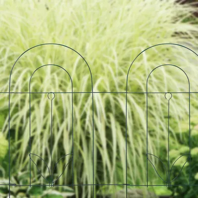 Produktbild von Gartenzaun aus Metall 5-teilig, grün, ca. 62x244 cm