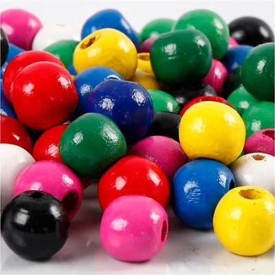 Image de Mélange de perles en bois