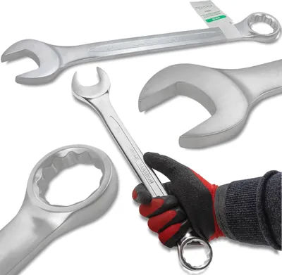 Zdjęcie produktu dla ROCKFORCE Klucz PŁASKO-OCZKOWY 34mm stal Cr-V 12-kątny UNIERSALNY