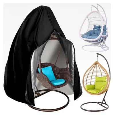 Produktbild von Hängesessel Abdeckung für den Außenbereich, wasserdichte und winterfeste Abdeckung aus 210D Oxford-Gewebe, winddicht und UV-beständig (190x115cm)