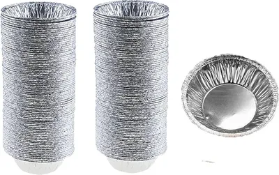 Produktbild von Kuchenform/Mini-Backform/Einweg-Tortenform aus Aluminiumfolie, geeignet zum Backen von Törtchen, Quiches, Crème-Brumme-Torten usw.
