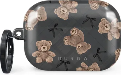 Obrázek produktu pro Ochranné pouzdro pro AirPods Pro 2, Burga BFF, šedé s medvídky