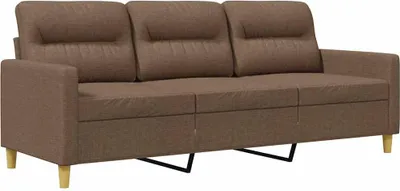 Produktbild von vidaXL 3-Sitzer-Sofa Braun 180 cm Stoff
