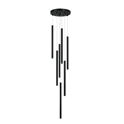 Immagine prodotto di Lampada a sospensione Lungo nera 7xG9x5W in metallo, dimensioni: 150x30x30 cm, IP20, Light Prestige