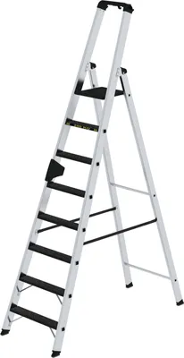 Produktbild von Stufen-Stehleiter 250 kg einseitig begehbar mit clip-step R13 8 Stufen