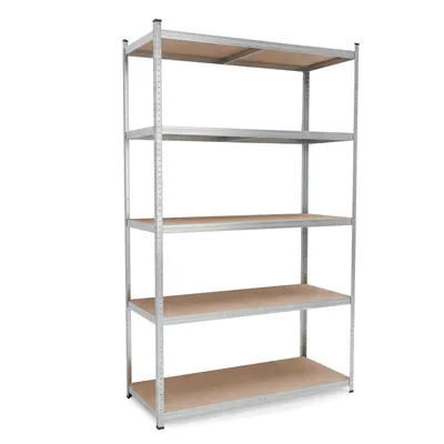 Produktbild von Steckregal Werkstattregal 2000x1200x600 mm, 5 Ebenen, Farbe verzinkt, Traglast gesamt 900 kg, Kellerregal Schwerlastregal Metallregal Lagerregal