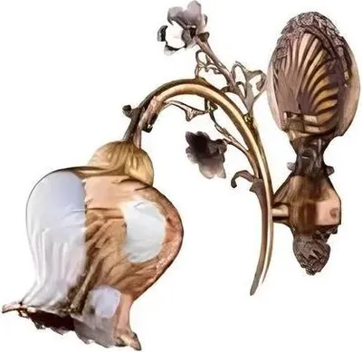 Produktbild von Wandlampe Wandleuchten Blumen Wandleuchte Lüster Wand Lampe Braun Glas