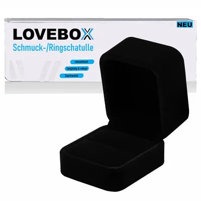 Immagine prodotto di LOVEBOX Scatola porta anelli Scatola porta anelli in velluto Scatola porta gioielli