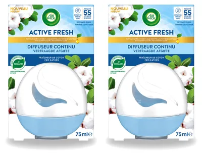 Obrázok produktu pre 2 kusy osviežovača vzduchu Air Wick Deco Sphere, vôňa bavlny, objem 75 ml - výhodný balík