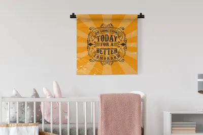 Produktbild von MuchoWow® Wandteppich Wandbehang Jahrgang - Gestaltung - Text 60x60 cm Tapisserie Dekoration Wandtuch - Dekorationen - Wand Decke