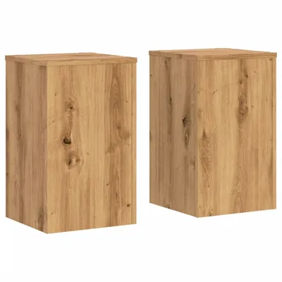 Immagine prodotto di vidaXL Supporto per piante 2 pz. Rovere artigianale 30x30x50 cm Materiale a base di legno