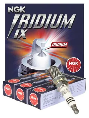 Image de 3 bougies d'allumage BKR7EIX NGK SAE, type fixe, avec électrode en iridium, référence 2667