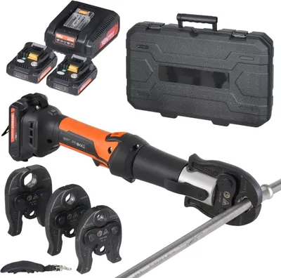 Produktbild von Akku Hydraulische Presszange - Rohrpresszange Crimpzange - M15 M22 M28 - Professionelles Werkzeug für Rohrverbindungen