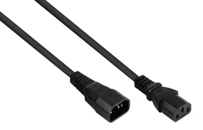 Immagine prodotto di Kabelmeister SK0130-S018 kabelmeister Schutzkontakt-St. 90° gew. an C13 schwarz 1,8m