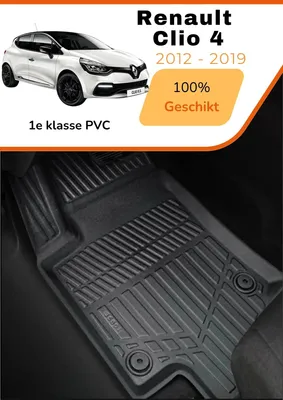 Produktbild von Renault Clio 2012–2019 – Premium Carbonlook Fußmatten – Hochwertiges TPE – Allwetter-Schutz – Erhöhte Ränder – Rutschfest