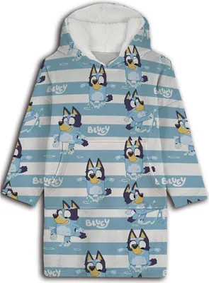 Zdjęcie produktu dla Niebieska bluza poncho w paski 7 - 14 lat Poliester