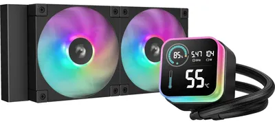 Produktbild von DeepCool LQ240, Flüssigkeitskühlung, 12 cm, Schwarz