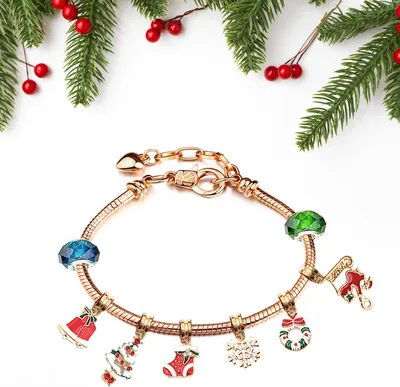Image de (Or) Bracelets de calendrier de l'Avent de Noël pour filles, calendrier de 24 jours, kit de fabrication de bijoux DIY, cadeau, 2 bracelets pour enfants, adolescents