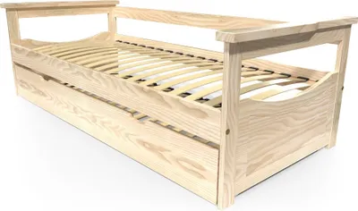 Produktbild von Ausziehbares bett 90x200 Topaze aus Massivholz - Naturlack