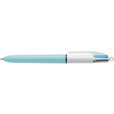 Produktbild von BIC 4 Colours, Clip, Clip-on-Einziehkugelschreiber, Grün, Pink, Violett, Türkis, 12 Stück(e), Medium