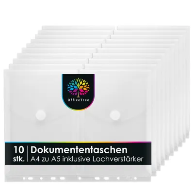Produktbild von A5 Dokumentenmap 120 Seiten transparent mit Klettverschluss