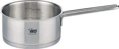 Image de ELO Casserole à manche Citrin Ø 16 cm en acier inoxydable 18/10 de qualité supérieure, lavable au lave-vaisselle, convient à tous les types de cuisinières