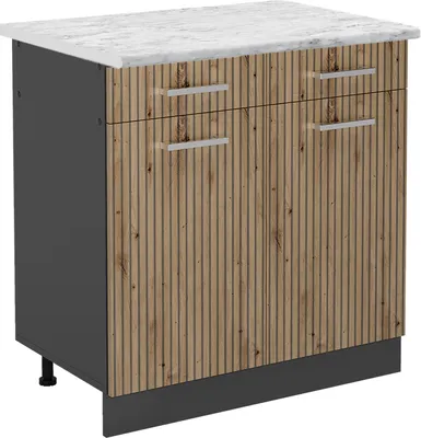 Obrázek produktu pro Spodní skříňka kuchyňské linky Vicco R-Line Řemeslný dub 80 cm , PD Mramor, Model 49085