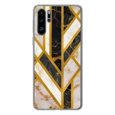 Produktbild von MuchoWow® Handyhülle Schutzhülle Hülle für Huawei P30 Pro Marmor - Gold - Glitzer - Luxus Silikon Softcase Handy Hülle - Schutzdeckel