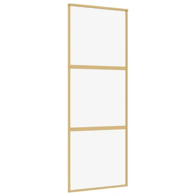 Produktbild von vidaXL Schiebetür Golden 76x205 cm ESG-Klarglas und Aluminium