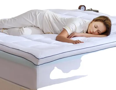 Produktbild von VEVOR Matratzenauflage Premium Memory Foam Fiber Fill König 1930x2032x101,6 mm Dicke, 1930x2032x101.6 mm