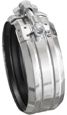 Imagen del producto de Conector OHA para tuberías de fundición DN 100, acero inoxidable W2, EPDM (810)