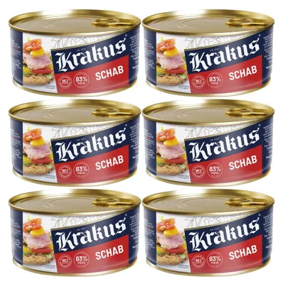 Produktbild von Krakus Schweinelende Fleischkonserve 6x 300g - Dosenfleisch Schweinefleisch