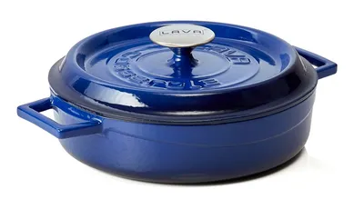 Productafbeelding van LAVA Metalen Kookpan, Ø 24 cm, 24 liter, gietijzer, blauw, modelnummer LVYST24K2BLU