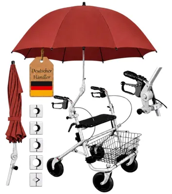 Produktbild von Rollatorschirm Rolko Protektor Rot