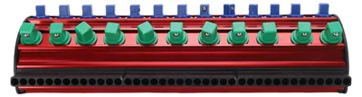 Produktbild von Magnetischer Stecknuss- und Bit-Organizer aus Aluminiumlegierung, ABS, Mehrfachaufbewahrungshalter für die Werkstatt