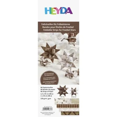 Produktbild von HEYDA 204875524 Faltstreifen-Set für Fröbelsterne Kristalle 1 x 30 cm