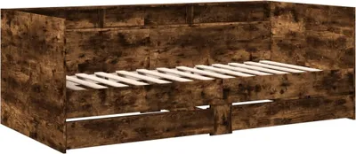 Immagine prodotto di Divano Letto con Cassetti senza Materasso Rovere Fumo 75x190 cm