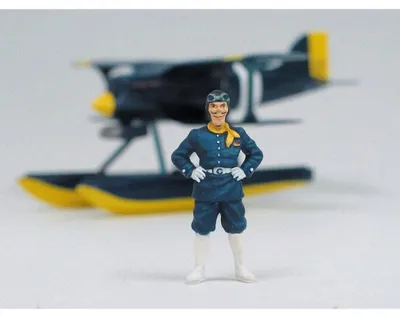 Obrázek produktu pro Model Porco Rosso s figurkou 1/48 Curtiss R3C-0 Seaplane & Curtis