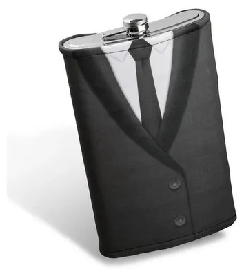 Produktbild von Flachmann XXL mit 1,9 Liter Fassungsvermögen und Stoffbezug für Gentlemen