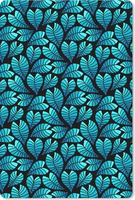 Produktbild von MuchoWow® Mauspad Mousepad Dschungel - Blau - Blatt - Pflanzen - Muster 18x27 cm - Mousepads - Maus Mat - Pad - Mausunterlage