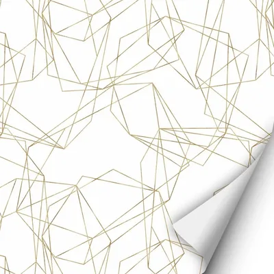 Image de Film adhésif 2 x 0,9 m - Motif abstrait blanc et or