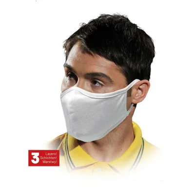 Produktbild von 3-lagige wiederverwendbare Maske 100% Baumwolle, nicht allergen